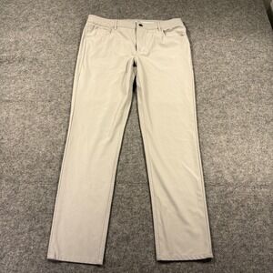 Johnnie O PrepFormance Pants Mens 36x32 Gray Quarry Chino Stretch Golf Casual